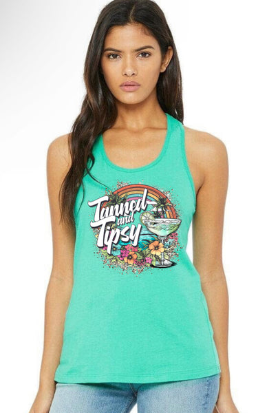 TANNED AND TIPSY TANK TOP